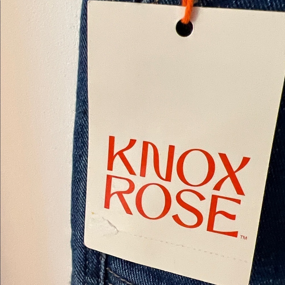 Knox Rose Women’s straight leg elastic waistband relaxed Jeans Size XS/27 NWT - Picture 4 of 9